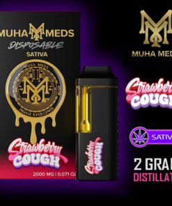 Muha Meds – Disposable Vape Pen – STRAWBERRY COUGH – 2G – SATIVA